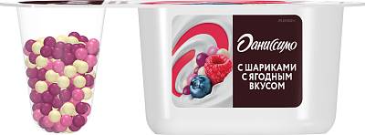 Даниссимо Фантазия йогурт с ягодными шариками 105гр БЕЗ ЗМЖ