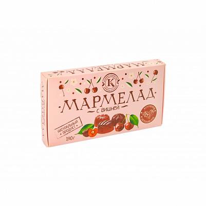 Мармелад Фабрика сладостей с вишней на пектине картон 190г, Россия