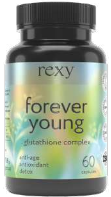 БАД к пище rexy "forever young" комплекс антиоксидантов с глутатионом 60 капсул