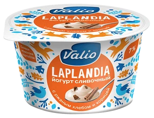 Йогурт Виола Laplandia сливочный с ржаным хлебом и корицей 7,2% 180гр БЕЗ ЗМЖ
