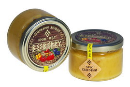 Мед-крем Beeberry кедровый орех ст/б 250гр