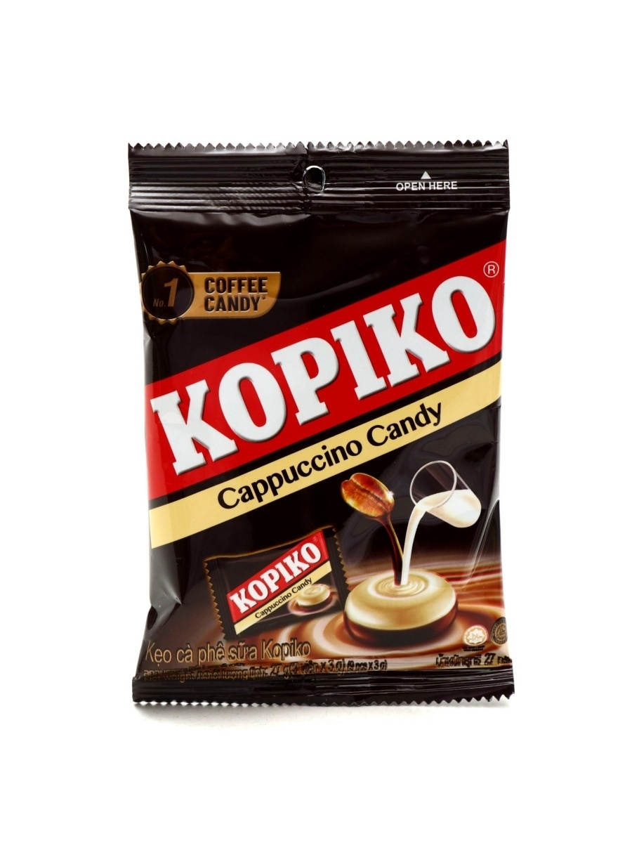 Леденцы Kopiko Cappuccino Candy 27 гр. 1х12х12