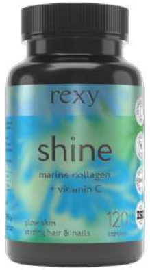 БАД к пище "rexy shine" морской коллаген с витамином С 120 капсул