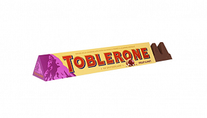 Шоколад  "Toblerone" молочный с медово-миндальной нугой с изюмом и орехом, 100гр