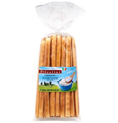 Хлебные палочки Stiratini Гриссини с морской солью 250гр