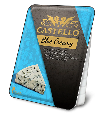 Сыр с голубой плесенью Castello Bly Creamy,м.д.ж  60%, 100гр