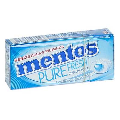 Жевательная резинка Ментос Pure fresh свежая мята Роллы 15,5 грх24/ВМ