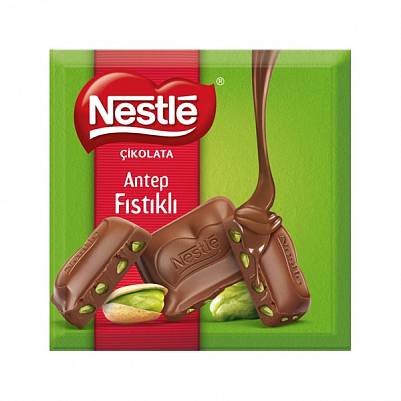 Шоколад Nestle молочный с фисташками 60гр