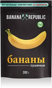 Бананы Банана Репаблик сушеные дой-пак 200гр