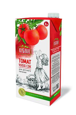Сок "Кубана" томатный восстановленный для детского питания 1л