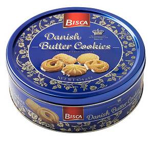 Печенье Bisca Butter Cookies Blue 26% Сдобное сливочного масла 454 ж/б