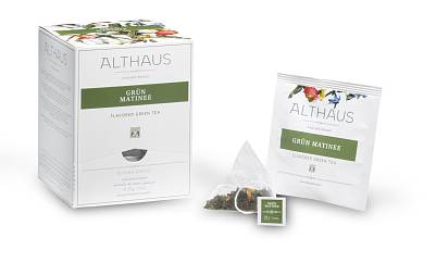 Чай Althaus Grun Matinee Зеленый с ароматом тропических фруктов 20 пак х1.75 г (Альтхаус)