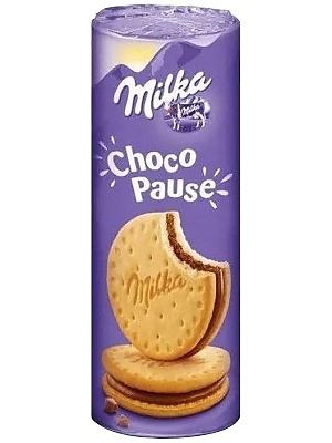 Печенье Milka Choco Pause Cookies с начинкой из молочного шоколада Шоколадная пауза 260гр