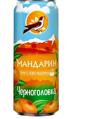 Лимонад безалкогольный сильногазированный "Черноголовка" Мандарин ж/б 0,33л