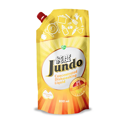 Гель Jundo Juicy Lemon д/мытья посуды и детских принадлежностей с гиалуроновой кислотой эко концентрат 800 мл