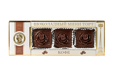 Торт "Петербургская коллекция" шоколадный кофе мини коробка 150гр