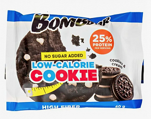 Печенье Bombbar протеиновое неглазированное со вкусом "Печенье-крем" БЕЗ САХАРА 40гр