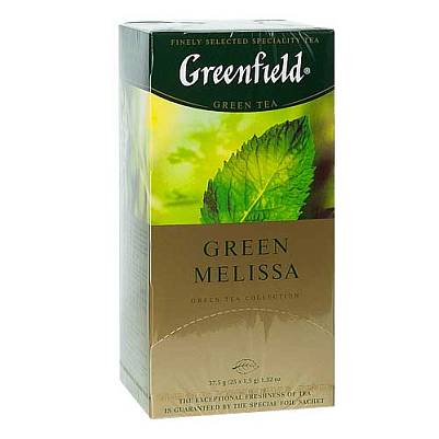 Чай Greenfield Green Melissa Зеленый 25 пак х 1.5 г (Гринфилд)