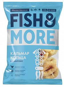 Кольца кальмара Fish&More в панировке п/ф с/м обжар. 4-8см/шт 0,5кг