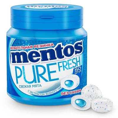 Жевательная резинка Ментос Pure Fresh свежая мята 100грх4