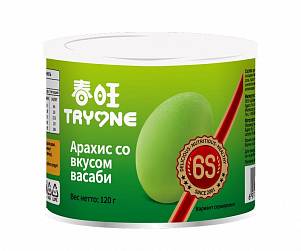 Арахис Tryone жареный со вкусом Васаби ж/б 120гр
