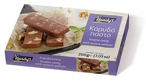 Десерт KANDY’S Каридопасто из кунжута с какао и грецким орехом 200г