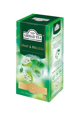 Чай  Ahmad Tea Зеленый со вкусом Мята-Мелиса в конвертах 25пак х1,8г (Ахмад)