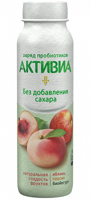 Актибио питьевой яблоко, персик 2,9% бут.260гр БЕЗ ЗМЖ