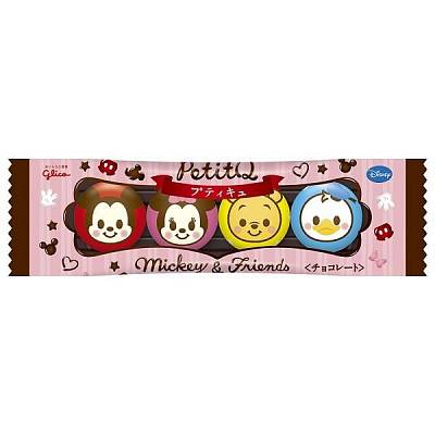 Конфеты шоколадные Disney Glico Petito Микки и друзья в упаковке 4шт 30гр
