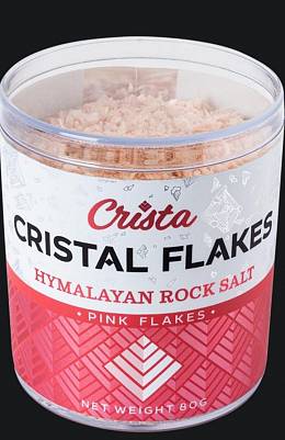 Соль "Crista" пищевая каменная гималайская розовая в форме хлопьев 80гр