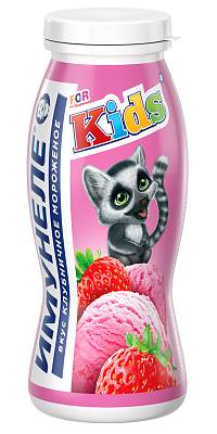 Напиток Имунеле Kids вкус клубничное мороженое кисломолочный 1,5% 100гр  БЕЗ ЗМЖ
