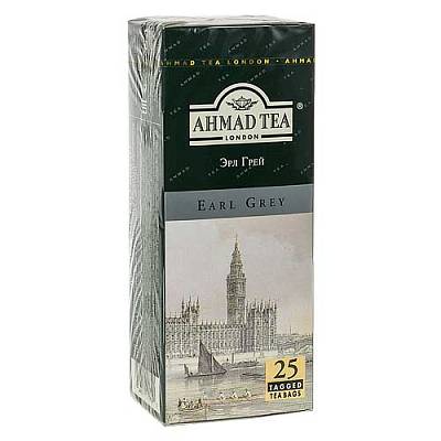Чай Ahmad Tea Earl Grey Черный с ароматом бергамота 25пак.х2г (Ахмад)