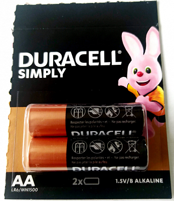 Батарейки Duracell Simply АА /LR6 /2ВL отрывной 2шт