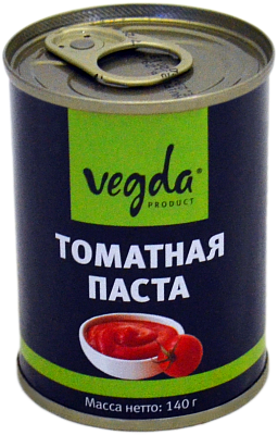 Томатная паста Vegda ж/б 140мл (Вегда)