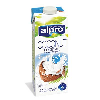 Напиток Alpro кокосовый БЕЗ САХАРА обогащенный кальцием 1,0л