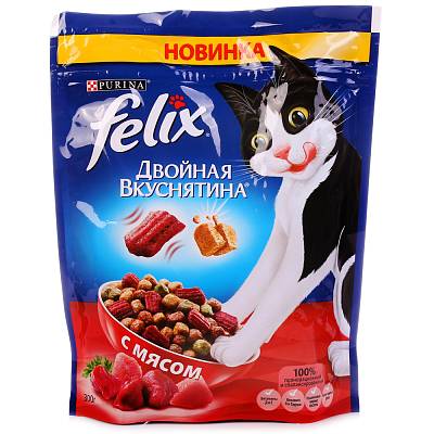 Корм Феликс сух.д/кошек мясо 300грх10