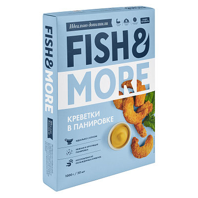 Креветка Fish & More в панировке (21-25шт/кг) 1кг