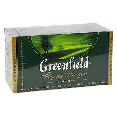 Чай Greenfield Flying Dragon Зеленый 25 пак х2 г (Гринфилд)