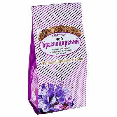 Чай Краснодарский Черный листовой с чабрецом и душицей, домик  70гр