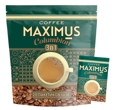 Кофе Maximus Colambian 3 в1  18г*20п