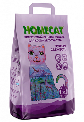 Наполнитель Homecat комкующийся для кошачьих туалетов 3кгх4шт