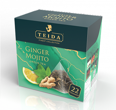 Чай TEIDA Ginger Mojito Зеленый Мохито пирамидка, 2гр*22пак