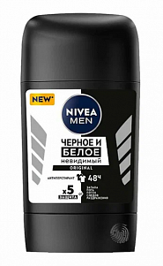 Дезодорант Nivea Men Черное и Белое Невидимый мужской 50мл стик (Нивея)