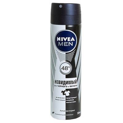 Дезодорант Nivea Men Черное и Белое невидимый мужской спрей 150мл (Нивея)