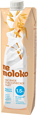 Напиток Nemoloko овсяный классический лайт 1,5% 1л
