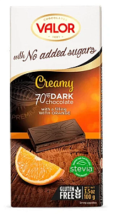 Шоколад Valor горький 70% с апельсином 100гр