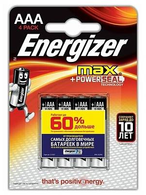 Батарейки Energizer Max ААА LR03 4шт