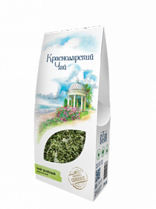 Чай "Краснодарский" Зелёный листовой классический  домик 70гр