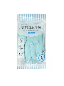 Перчатки хозяйственные толстые голубые, размер L,  Япония