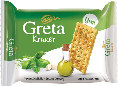 Крекер "Greta" с сезонной зеленью, 120гр (4*30г)